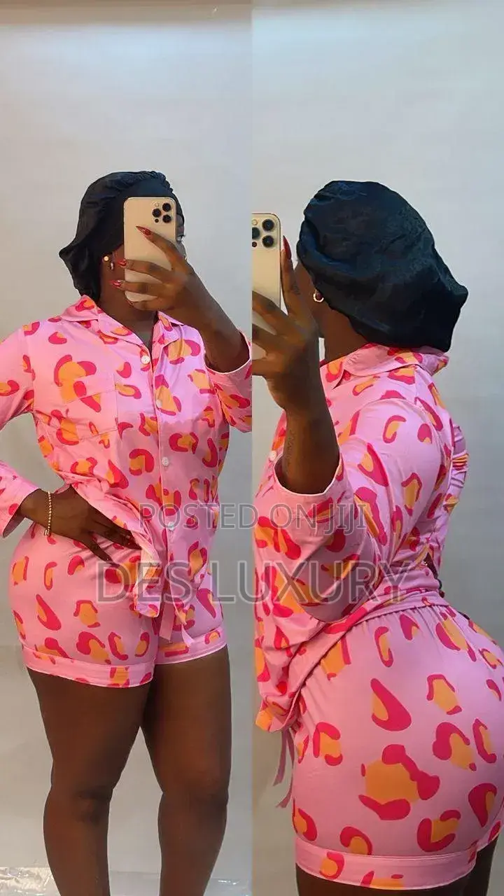 Long Sleeve and Shorts Pyjamas Set