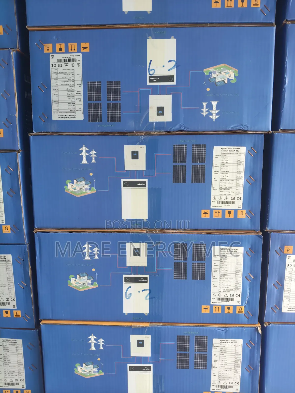 6.2kva 48v Luxsun Hybrid Solar Inverter