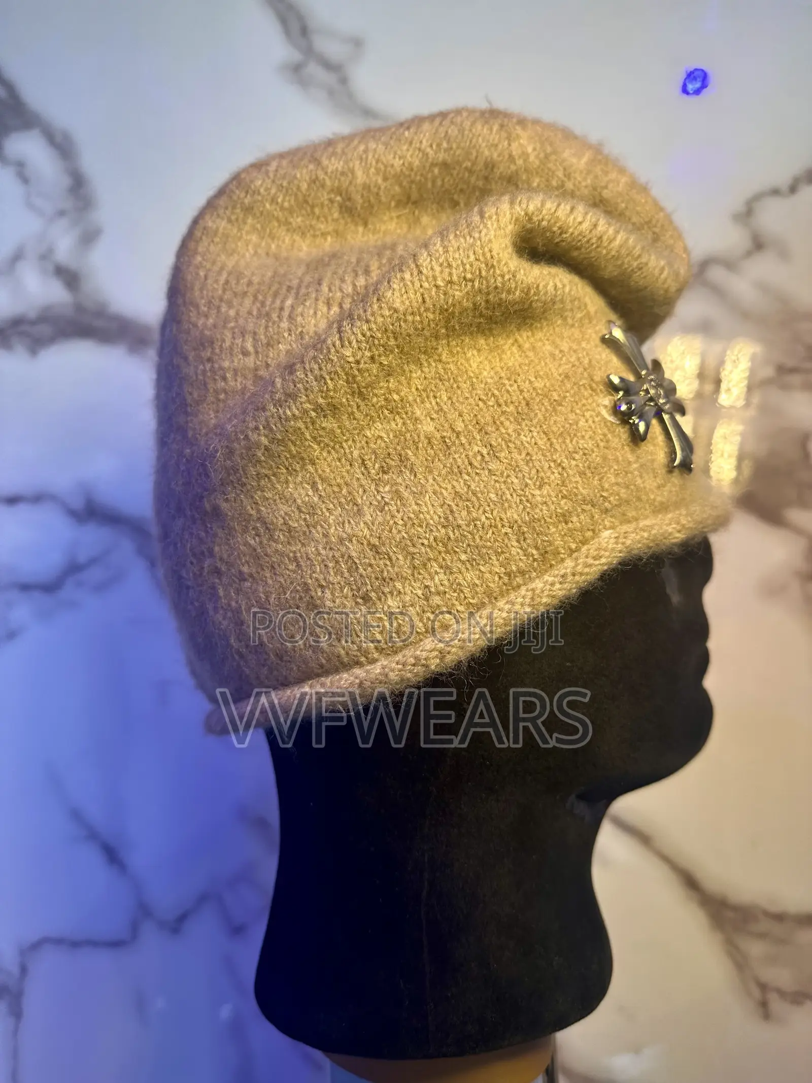 Brown Chrome Beanie Head Warmer