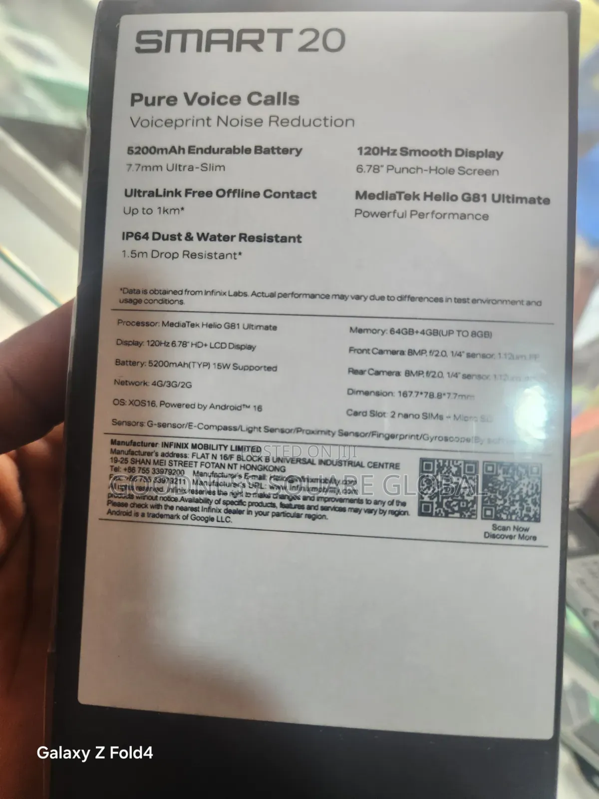 New Infinix Smart 16 GB Orange