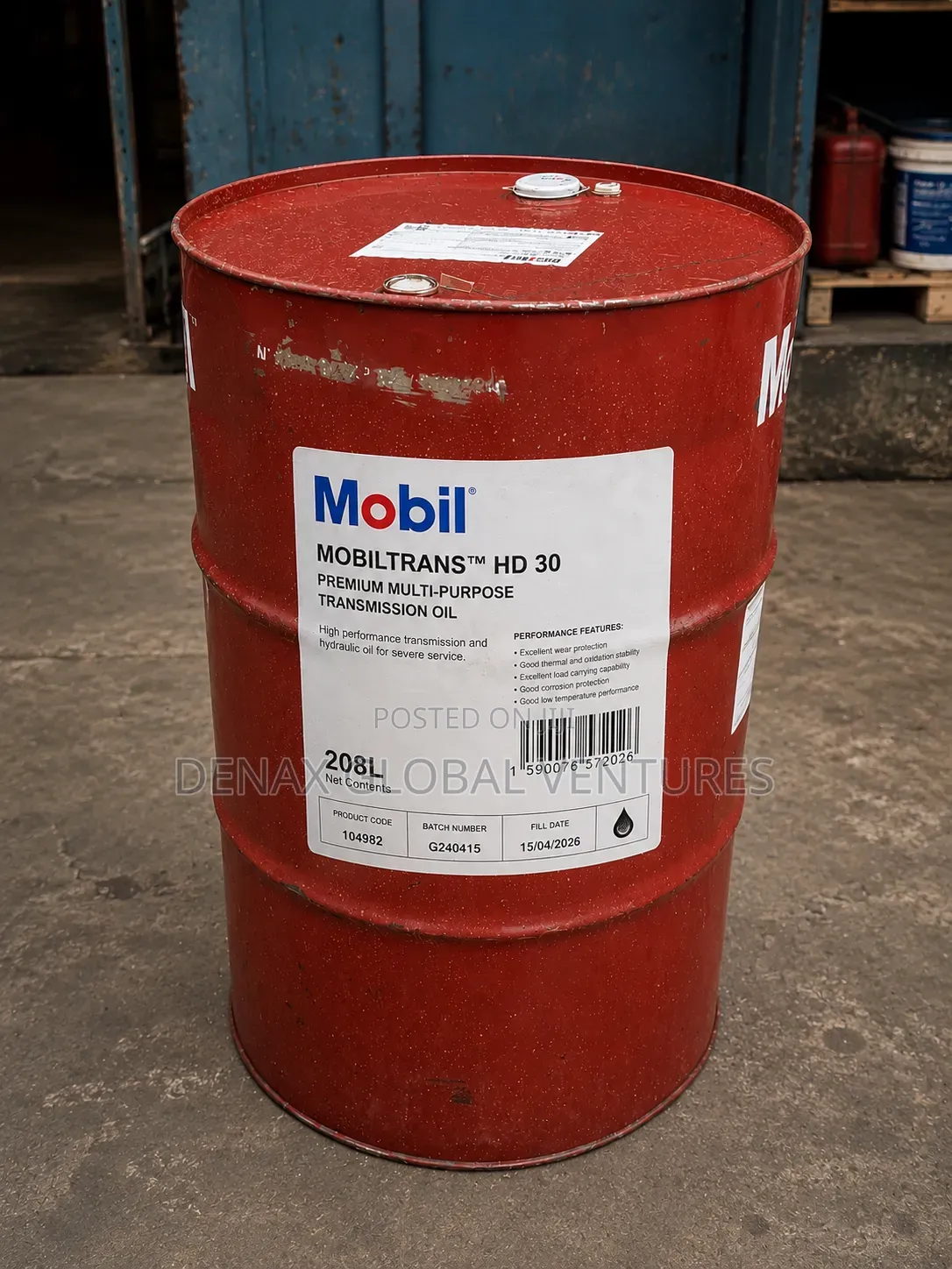 Mobiltrans Hd 30 Multipurpose Transmission Oil 208l