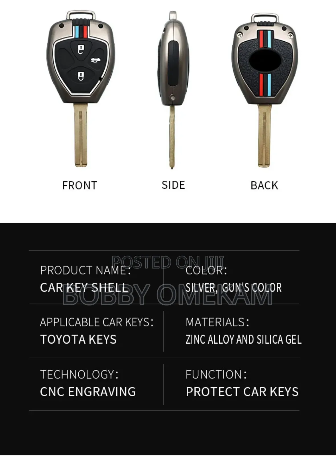 Heavy Duty Car Key Metal Case