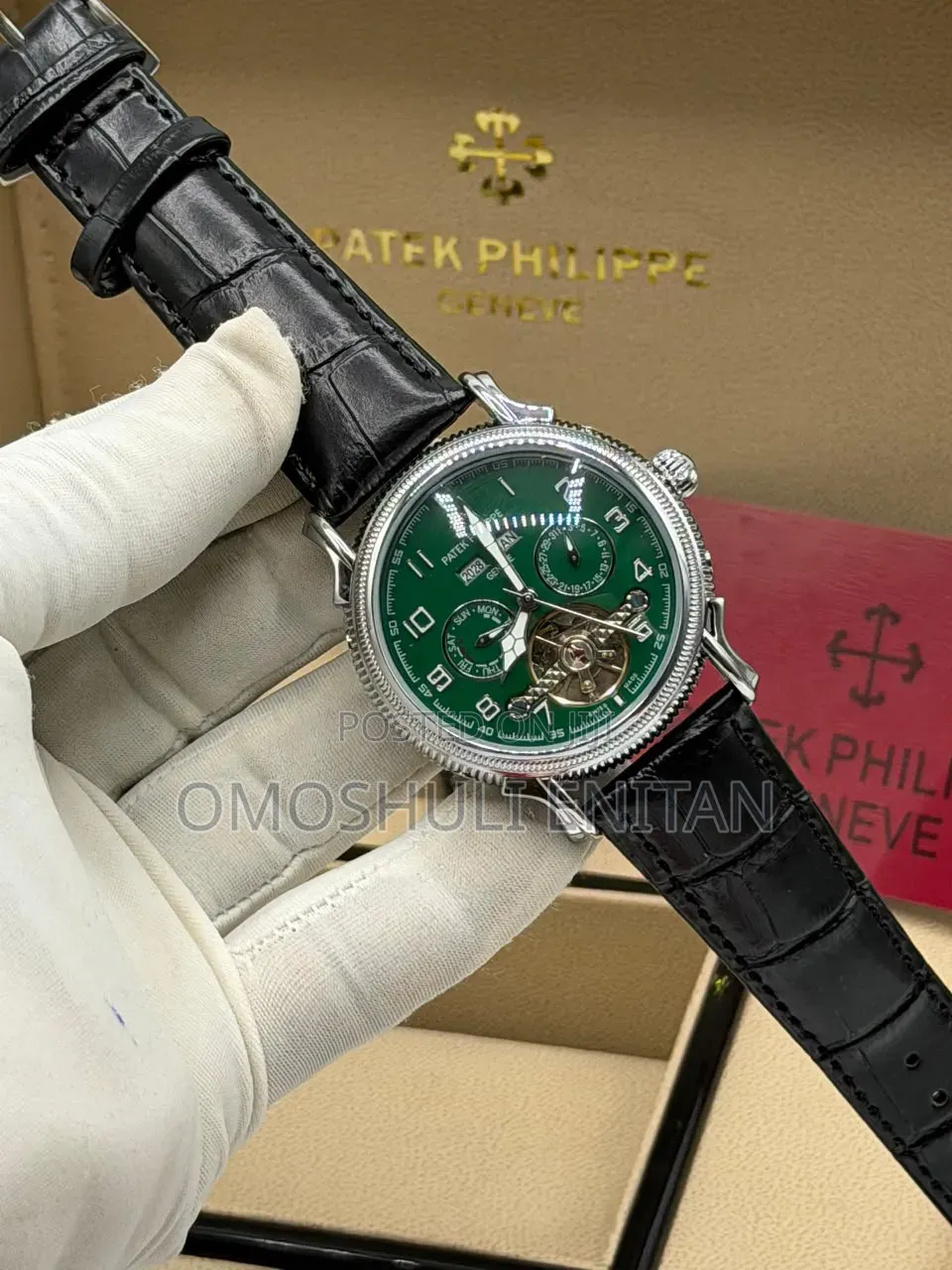 High Quality Patek Phillipe Leather Strap Watch