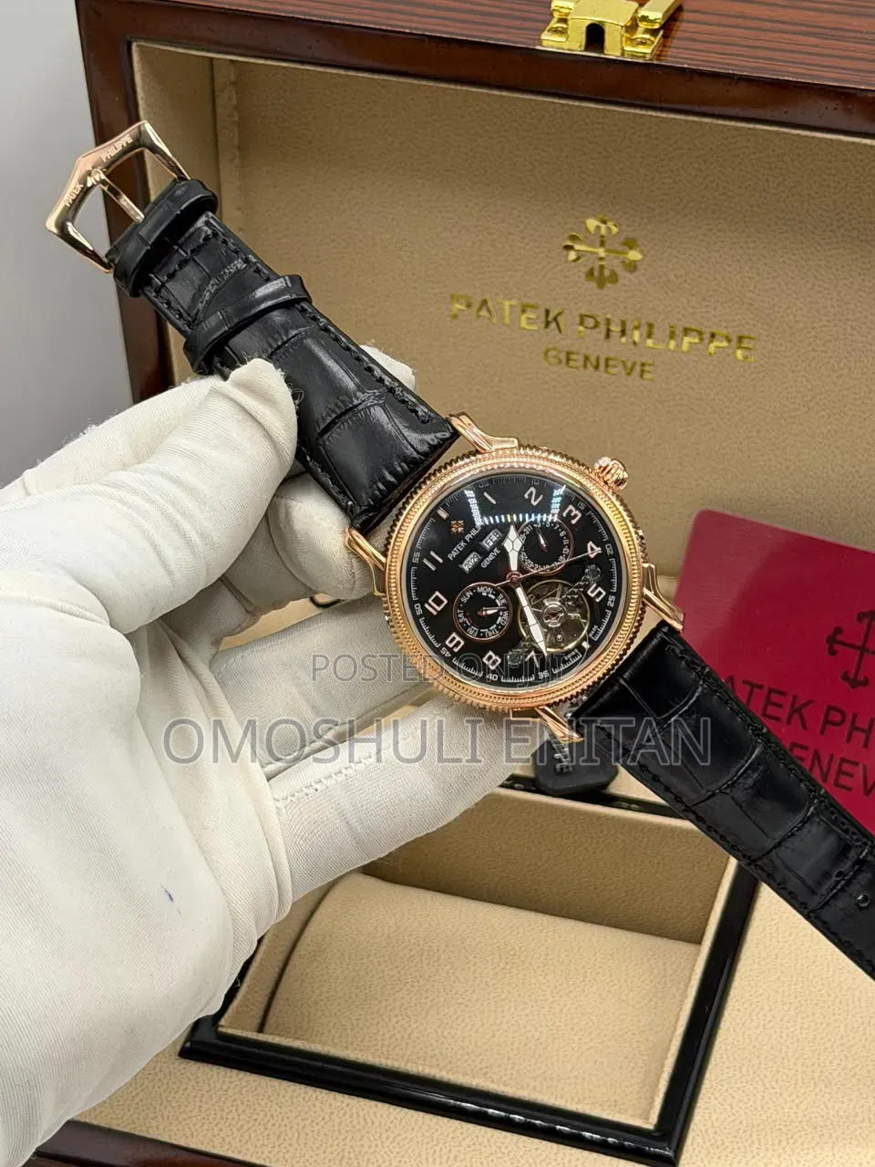 High Quality Patek Phillipe Leather Strap Watch