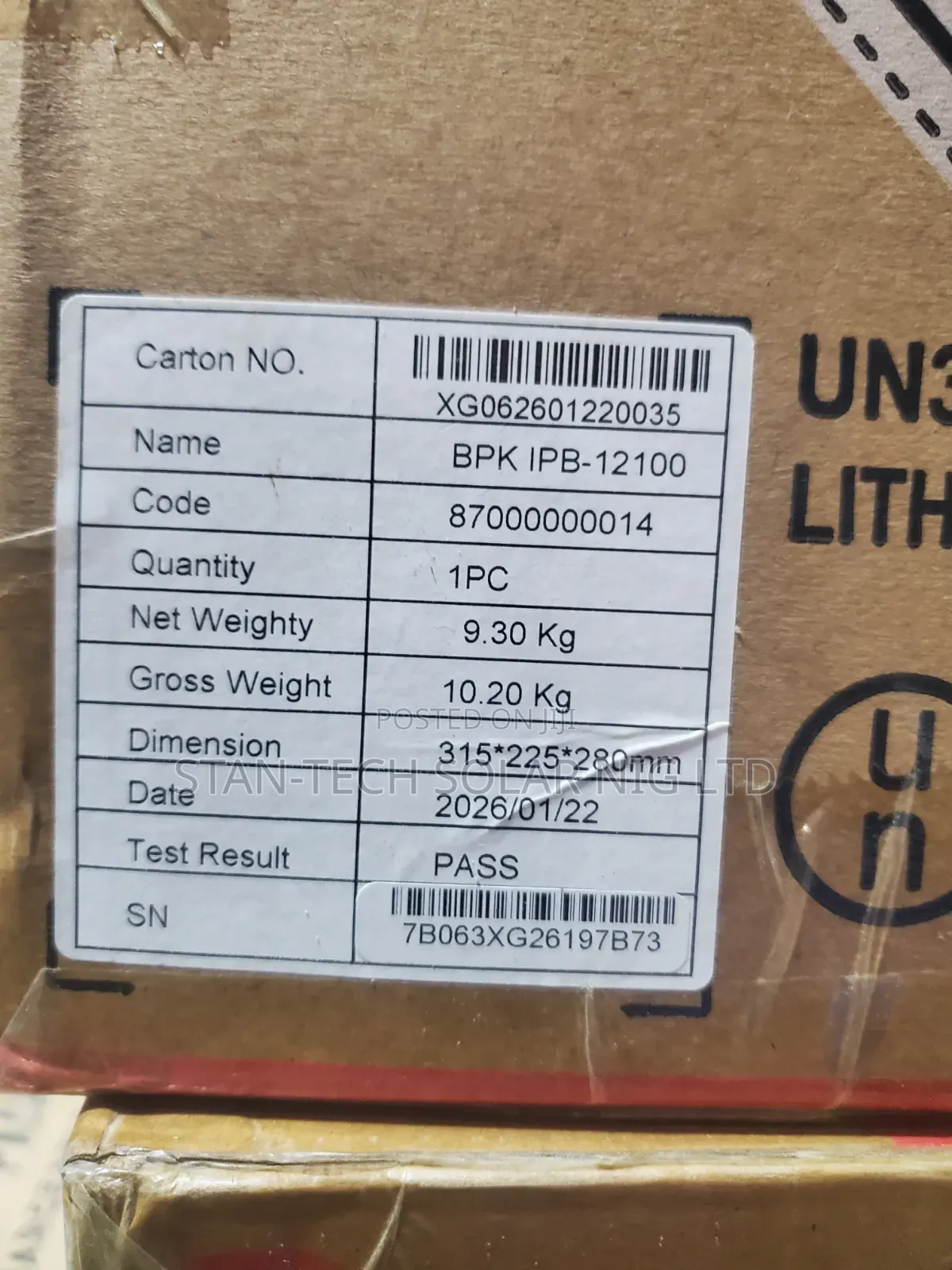 Itel 100ah 12v Lithium Battery