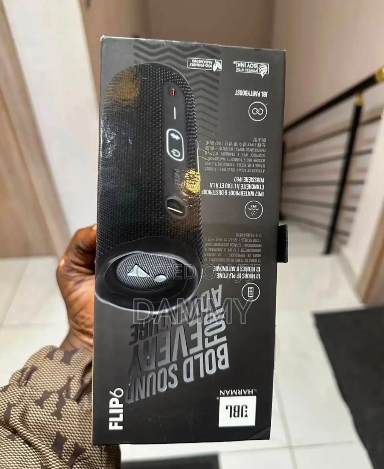 Jbl Flip 6 Portable Waterproof Bluetooth Speaker In Black