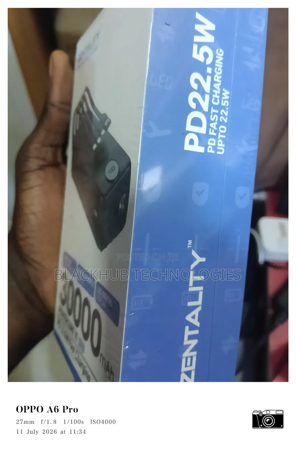 Zentality 30000mah Powercore Xi 22.5w Powerbank With Inbuilt Cord