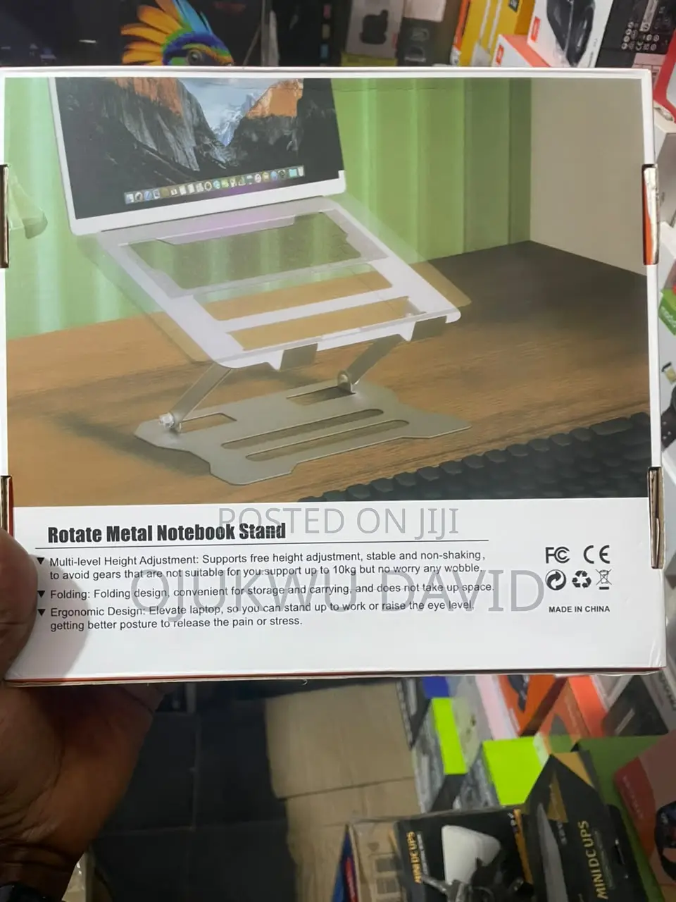 Carbon Steel Laptop and Tablet Stand