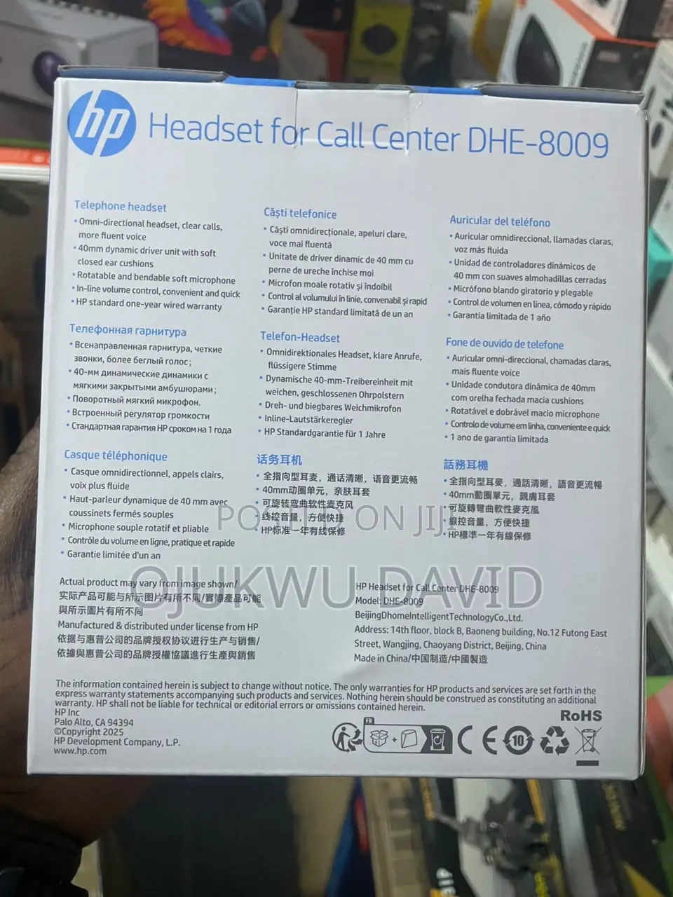 Hp Dhe-8009 Stereo Headphone With Noise Cancelling