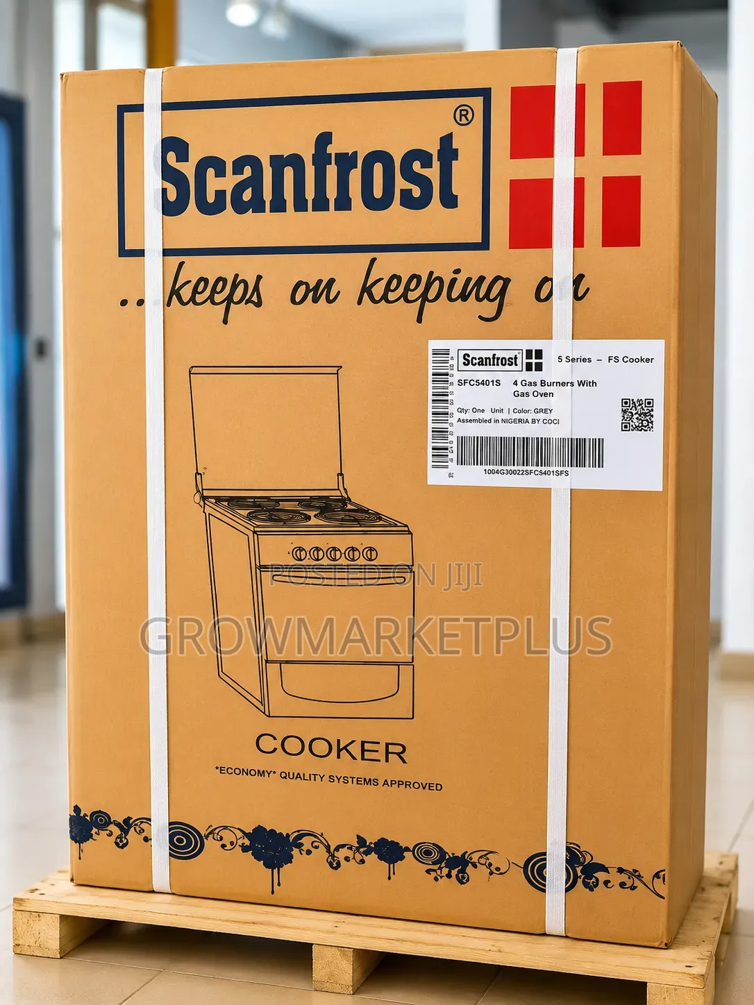 Scanfrost Gas Cooker Sfc540 50x50 4 Burner Gas