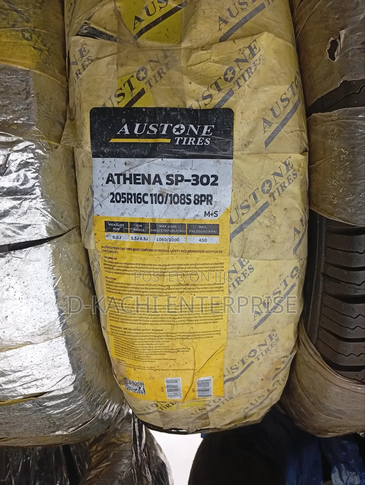 205r16 Austone Tyres (Brand New and First Grade Tokunbo)