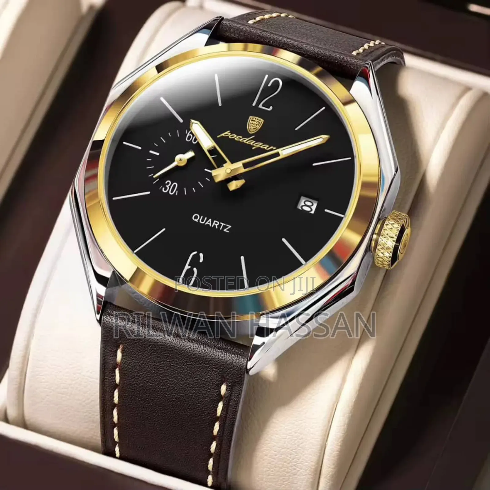 Poedagar Classic Chronograph Leather