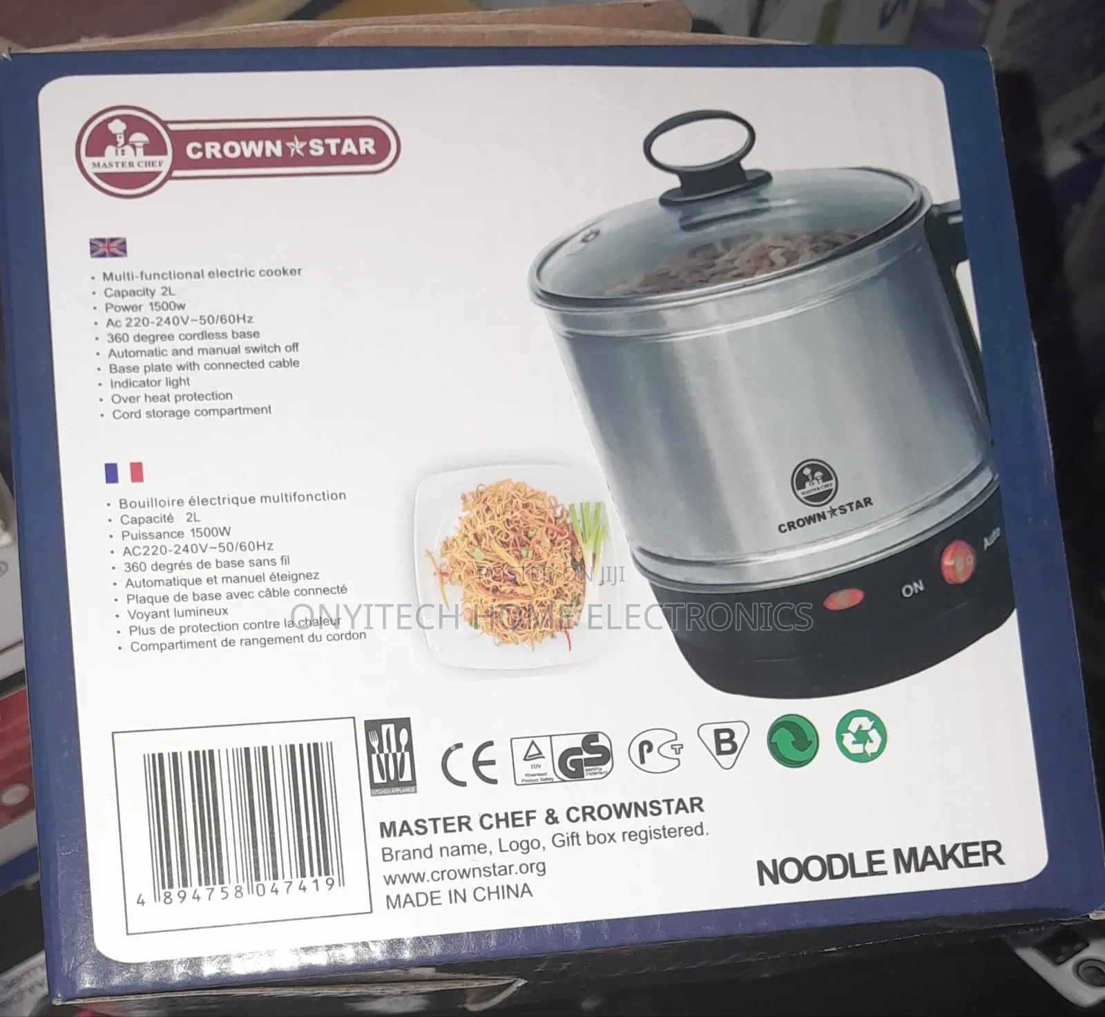 Masterchef 2l Multifunctional Indomie Electric Cooker