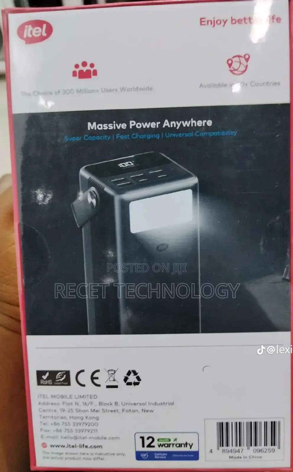 Itel 60000mah Laptop Power Bank 65w