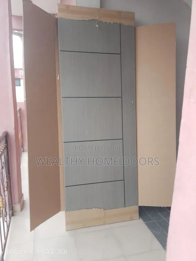 Extra Height HDF Line Wooden Door for Interior Use