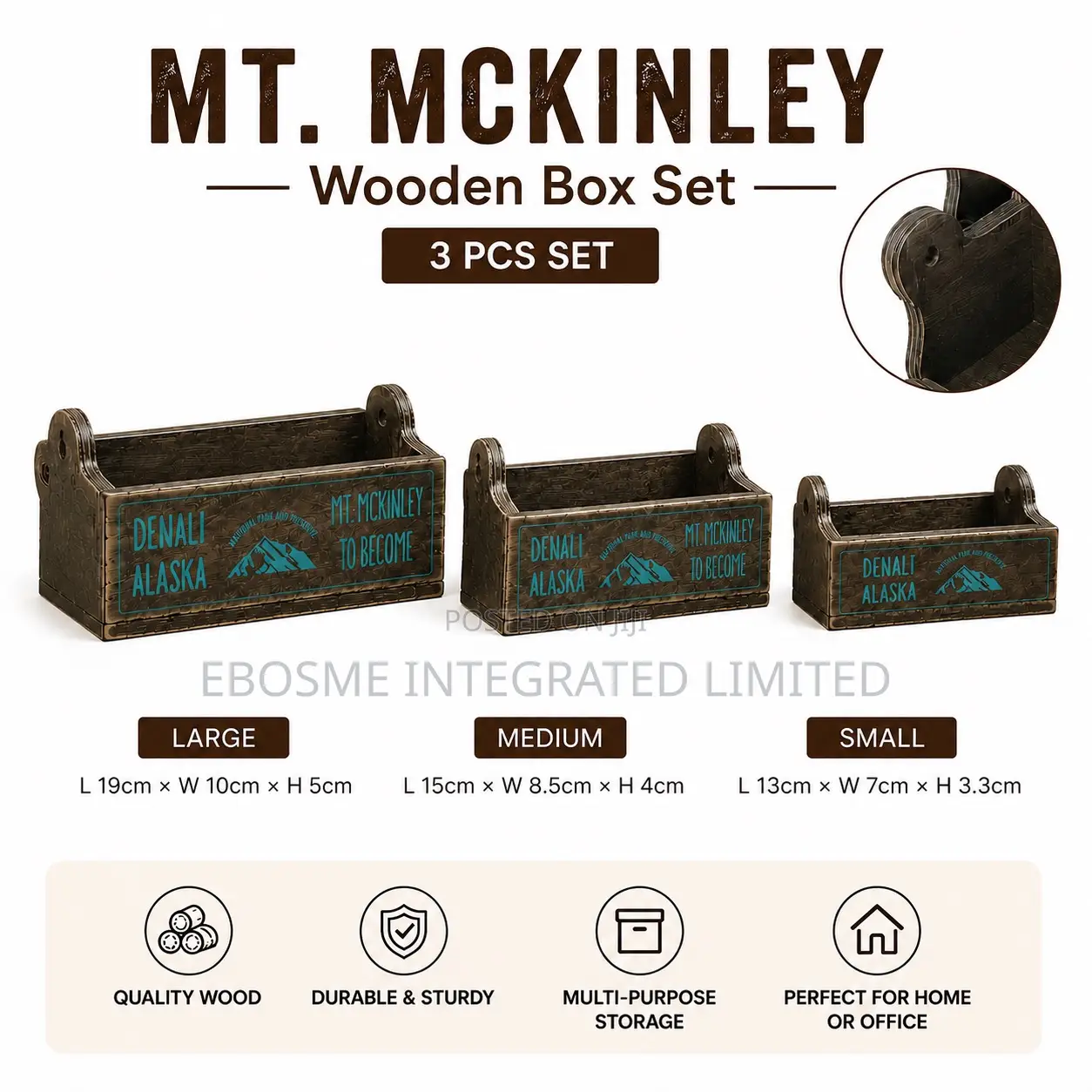 Mt. McKinley Wooden Box (3set)