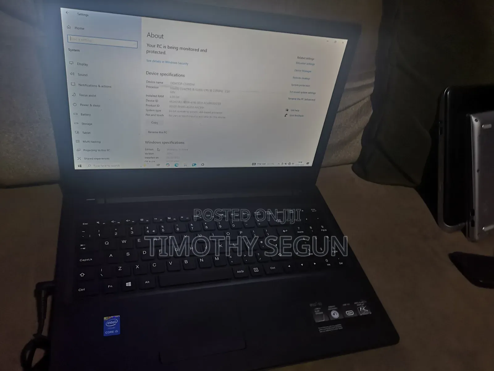 Laptop Lenovo 8GB Intel Core i5 SSD 128GB