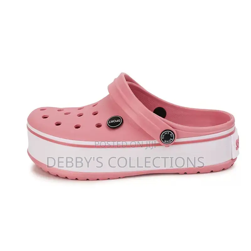 Trendy Pink Platform Crocs | Everyday Casual Footwear