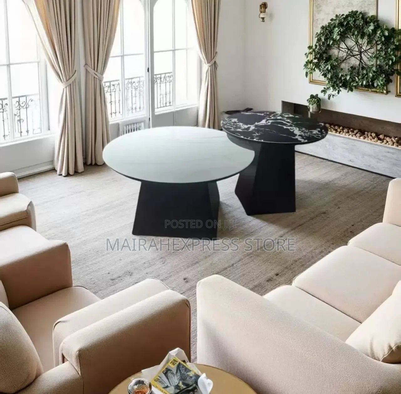 Square/Round Modern Stone Tea Table Set T361