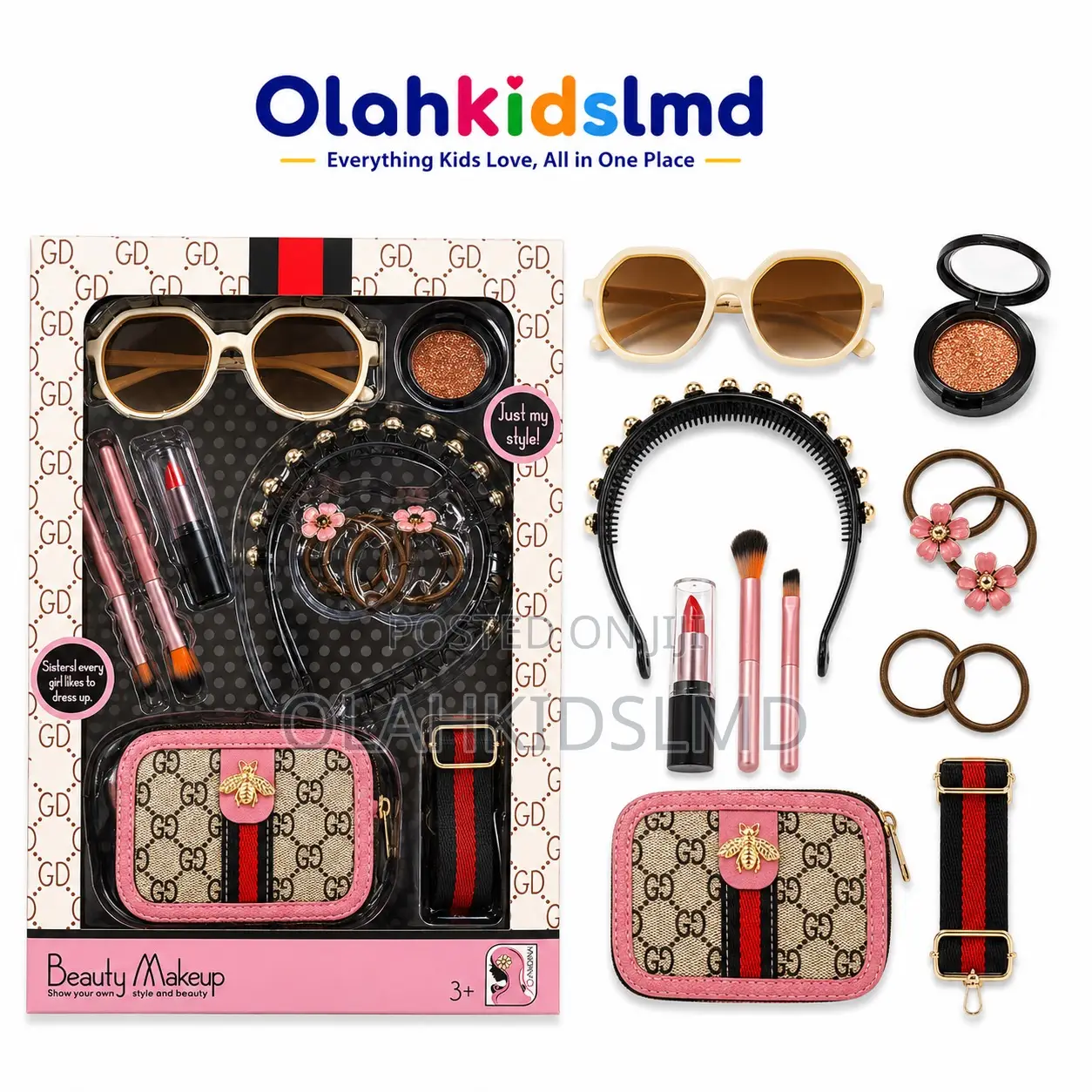 Beauty Makeup Set With Handbag, Sunglasses Hair Accessories, 3+