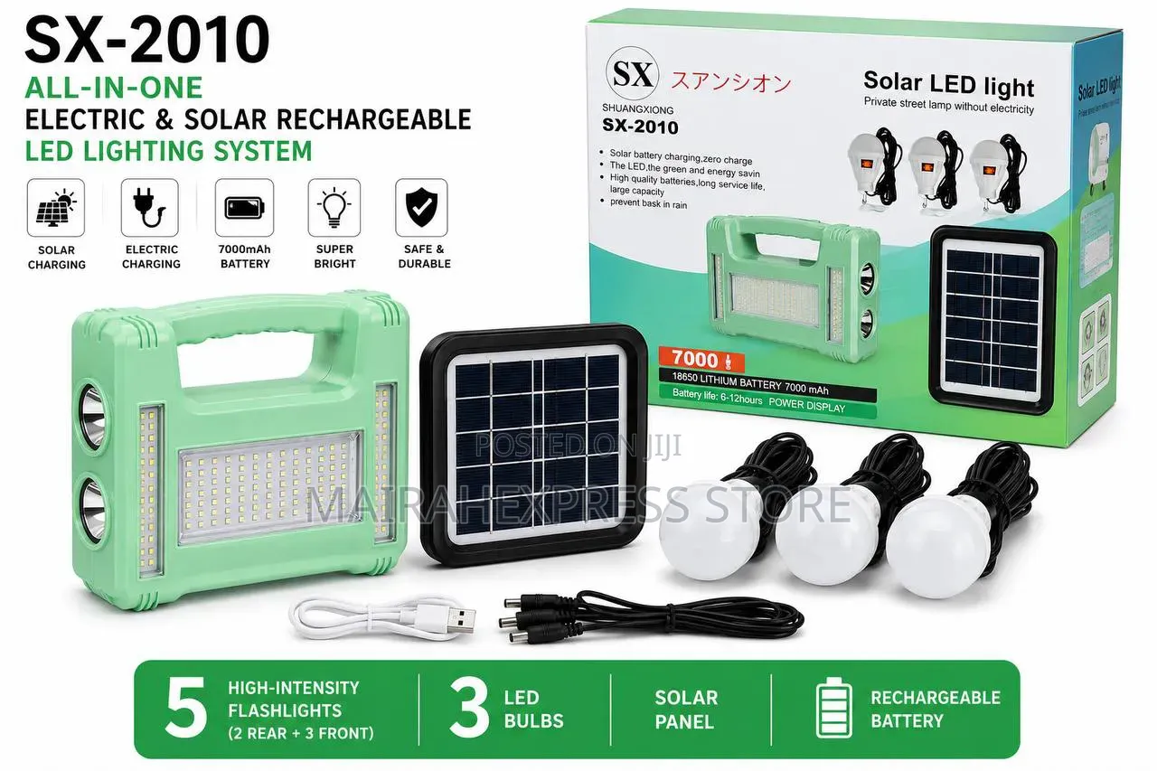 Sx-2010 All-in-One Electric Solar Rechargeable Led Lighting System