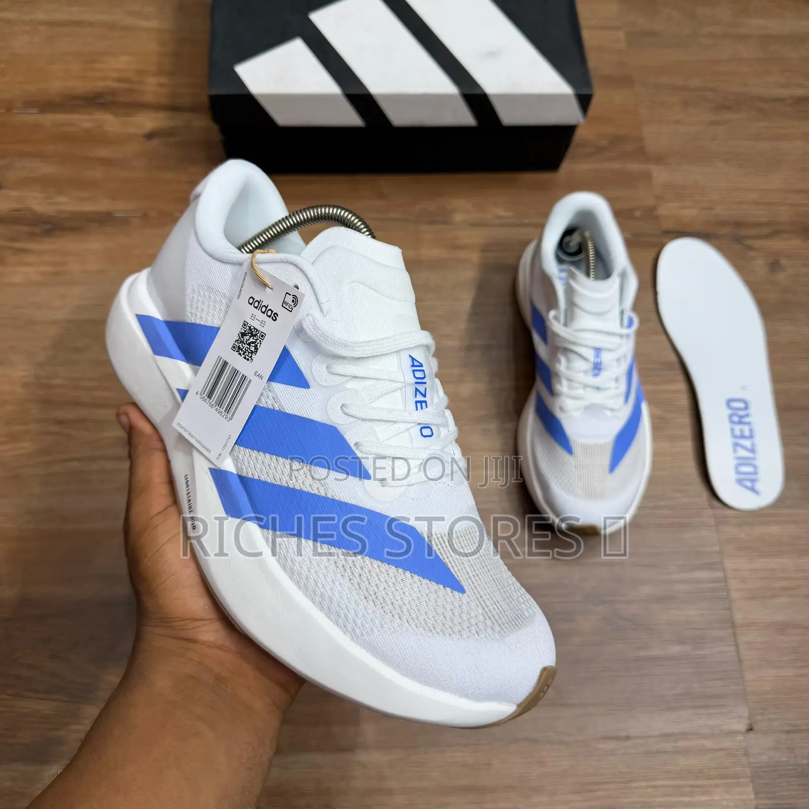 Adidas Adizero Evo Sl Cloud White Blue Fusion SNKS