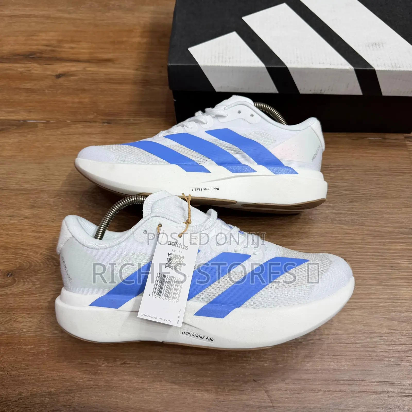 Adidas Adizero Evo Sl Cloud White Blue Fusion SNKS