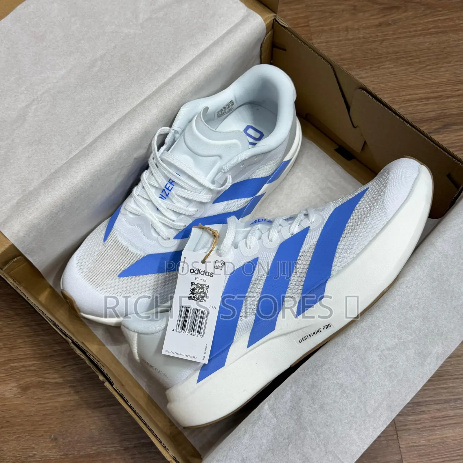 Adidas Adizero Evo Sl Cloud White Blue Fusion SNKS