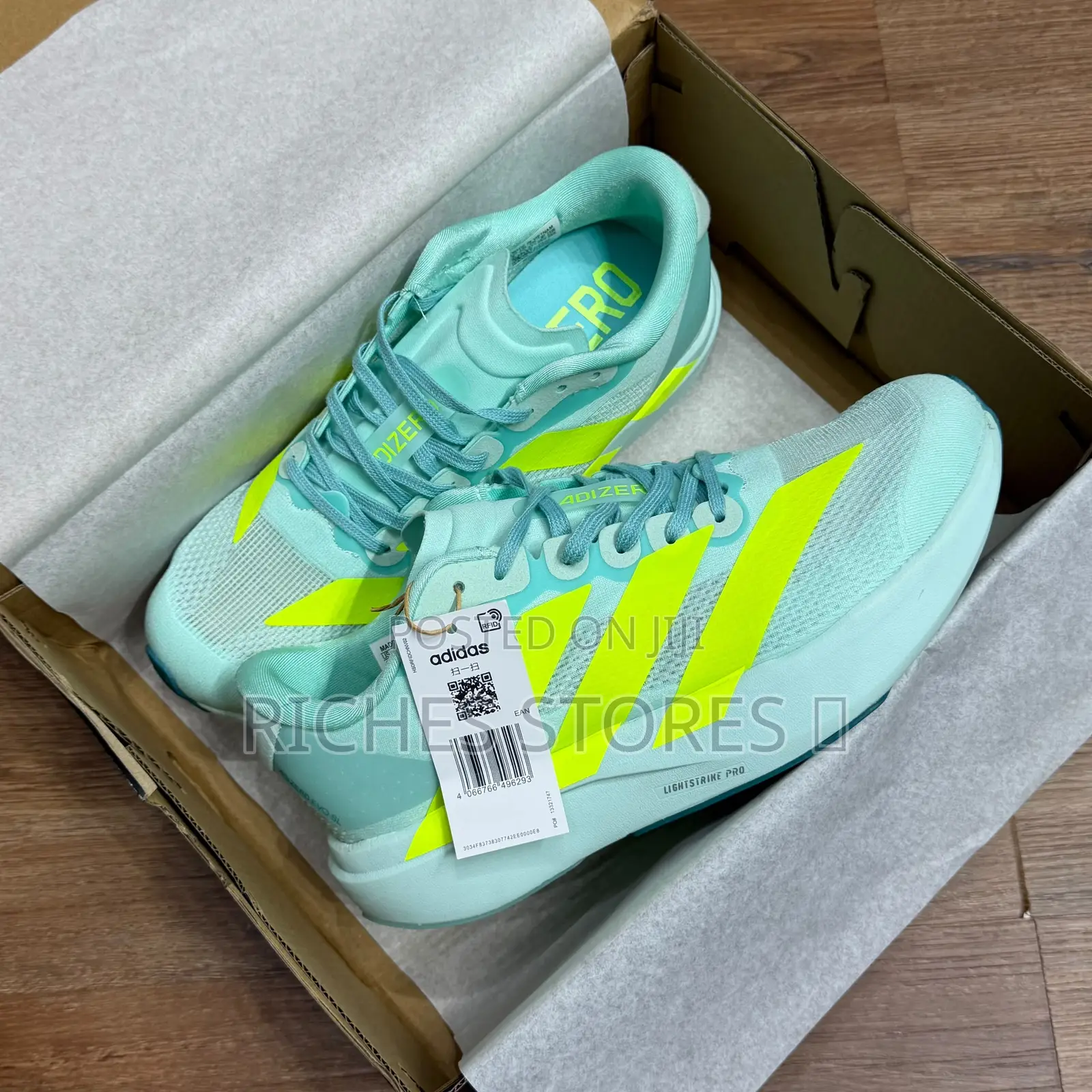 Adidas Adizero Evo Sl Flash Aqua Lucid Lemon SNKS