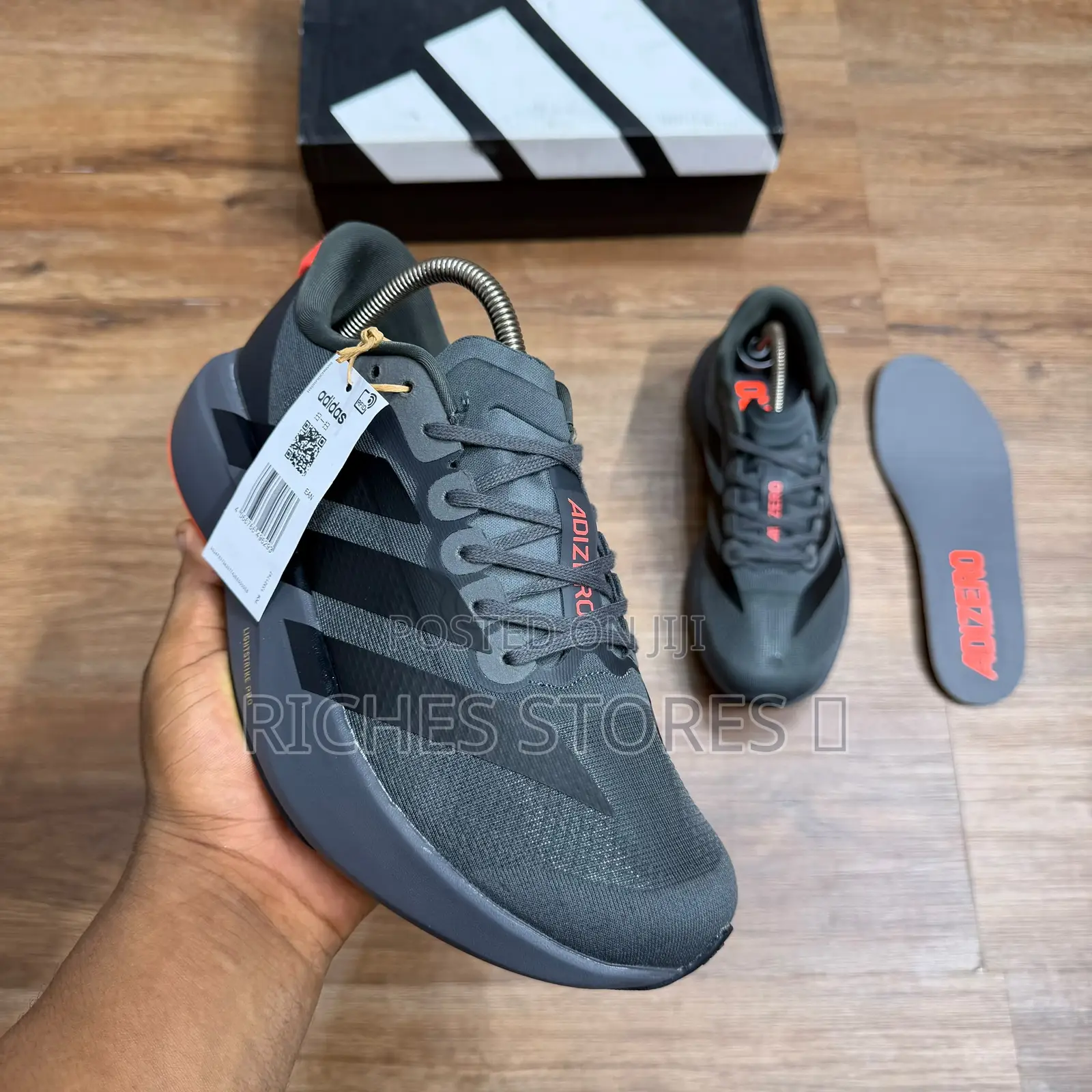 Adidas Adizero Evo Sl Dark Grey Black Orange SNKS