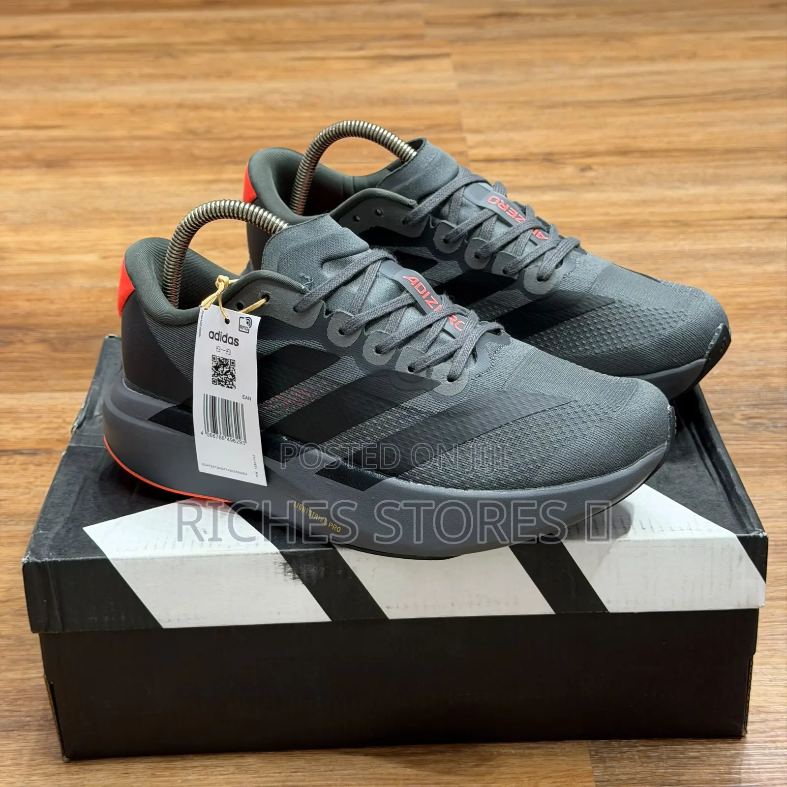 Adidas Adizero Evo Sl Dark Grey Black Orange SNKS