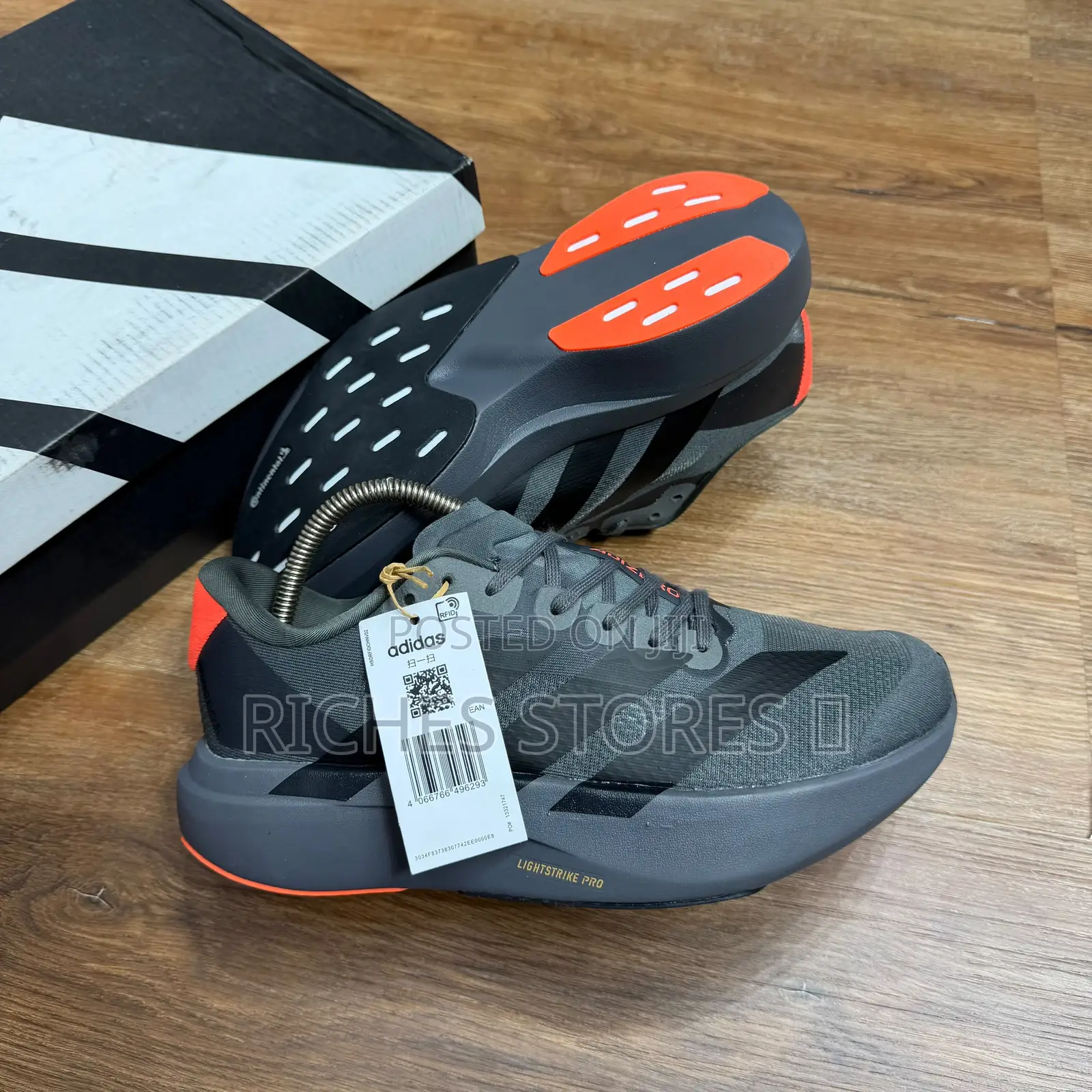 Adidas Adizero Evo Sl Dark Grey Black Orange SNKS
