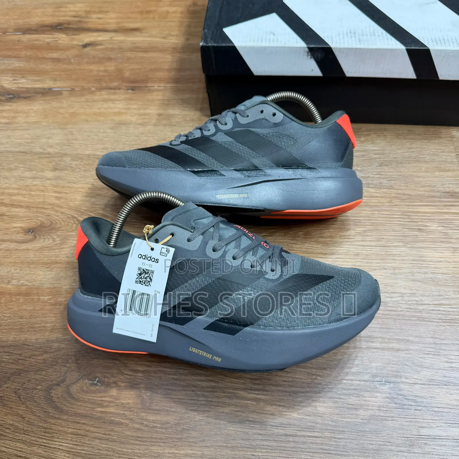 Adidas Adizero Evo Sl Dark Grey Black Orange SNKS