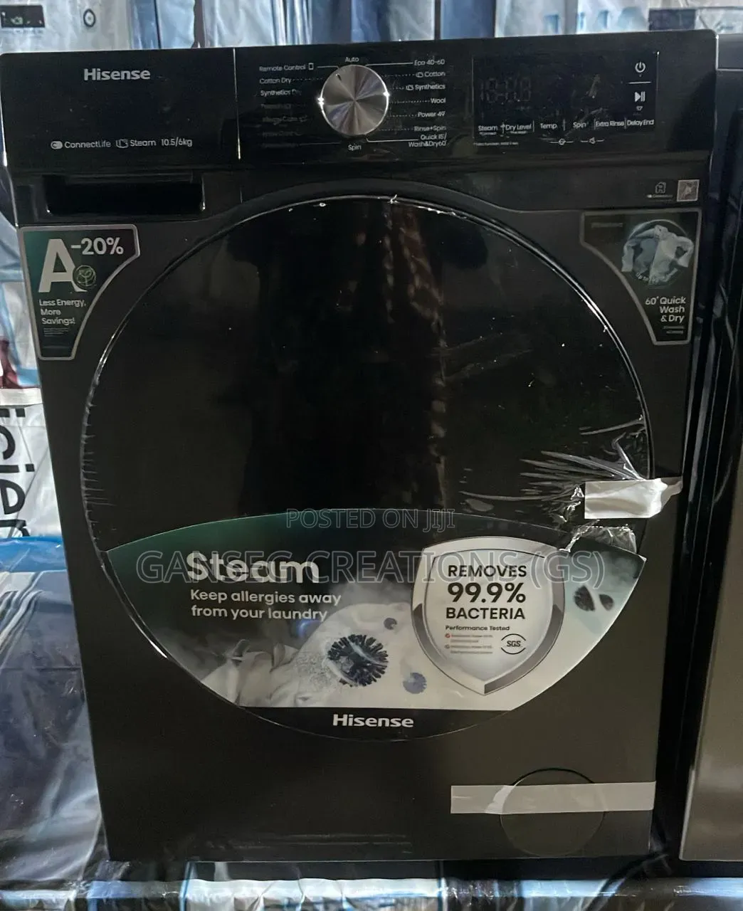 Hisense 10.5kg Wash 6kg Dry Front Load Inverter Washer Dryer Combo