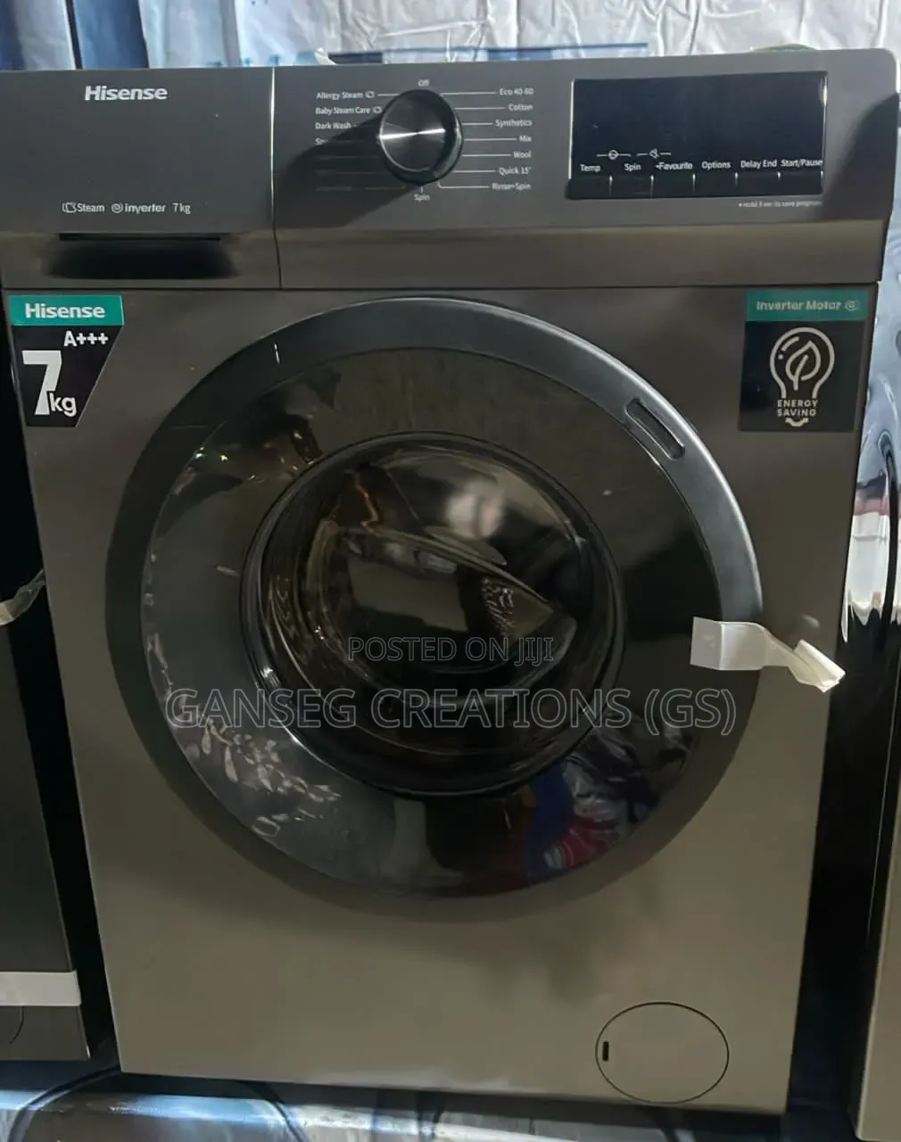 Hisense 7kg Front Load Automatic Inverter Washing Machine (Steam Care)