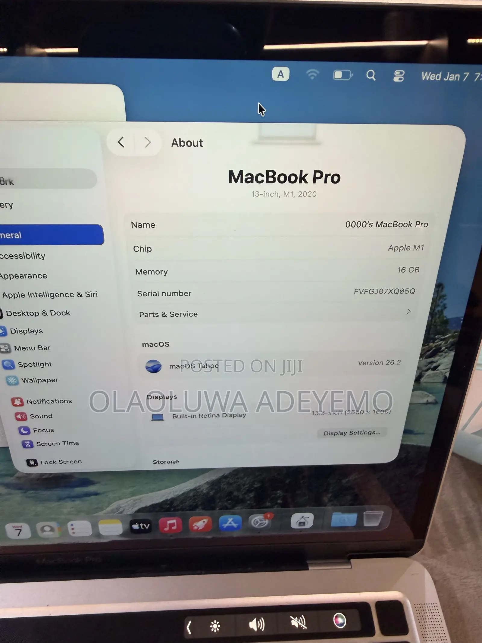Laptop Apple MacBook Pro 2020 M1 16GB Apple M1 SSD 256GB