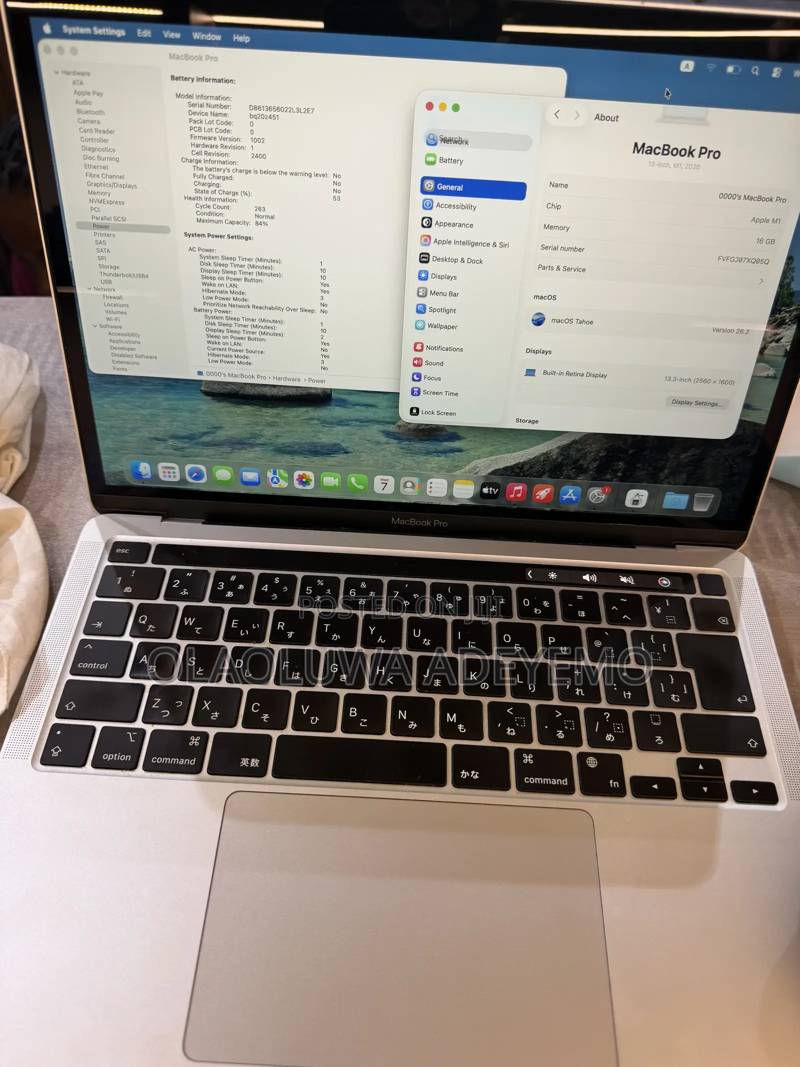 Laptop Apple MacBook Pro 2020 M1 16GB Apple M1 SSD 256GB