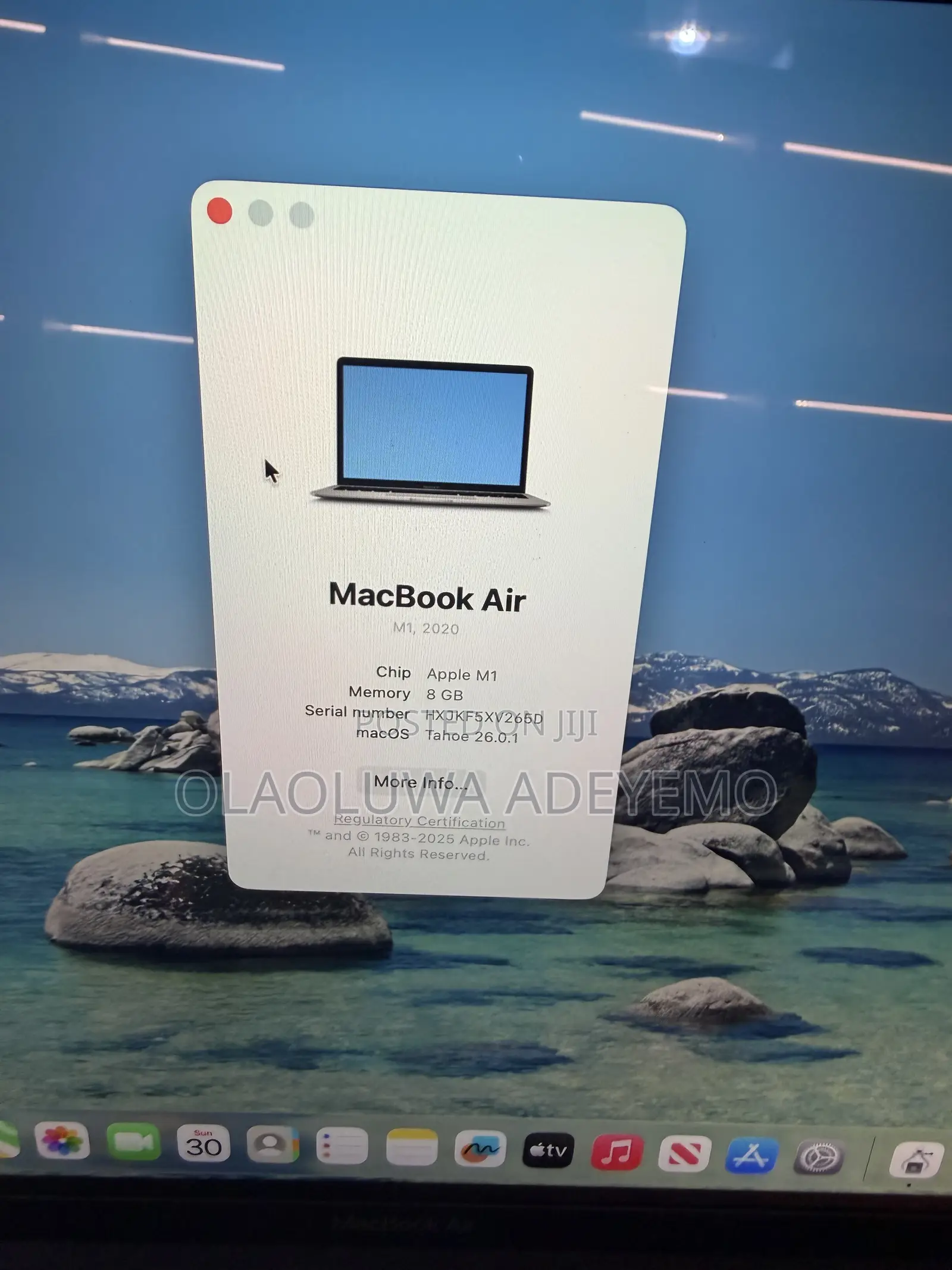 Laptop Apple MacBook Air 2020 M1 8GB Apple M1 SSD 128GB