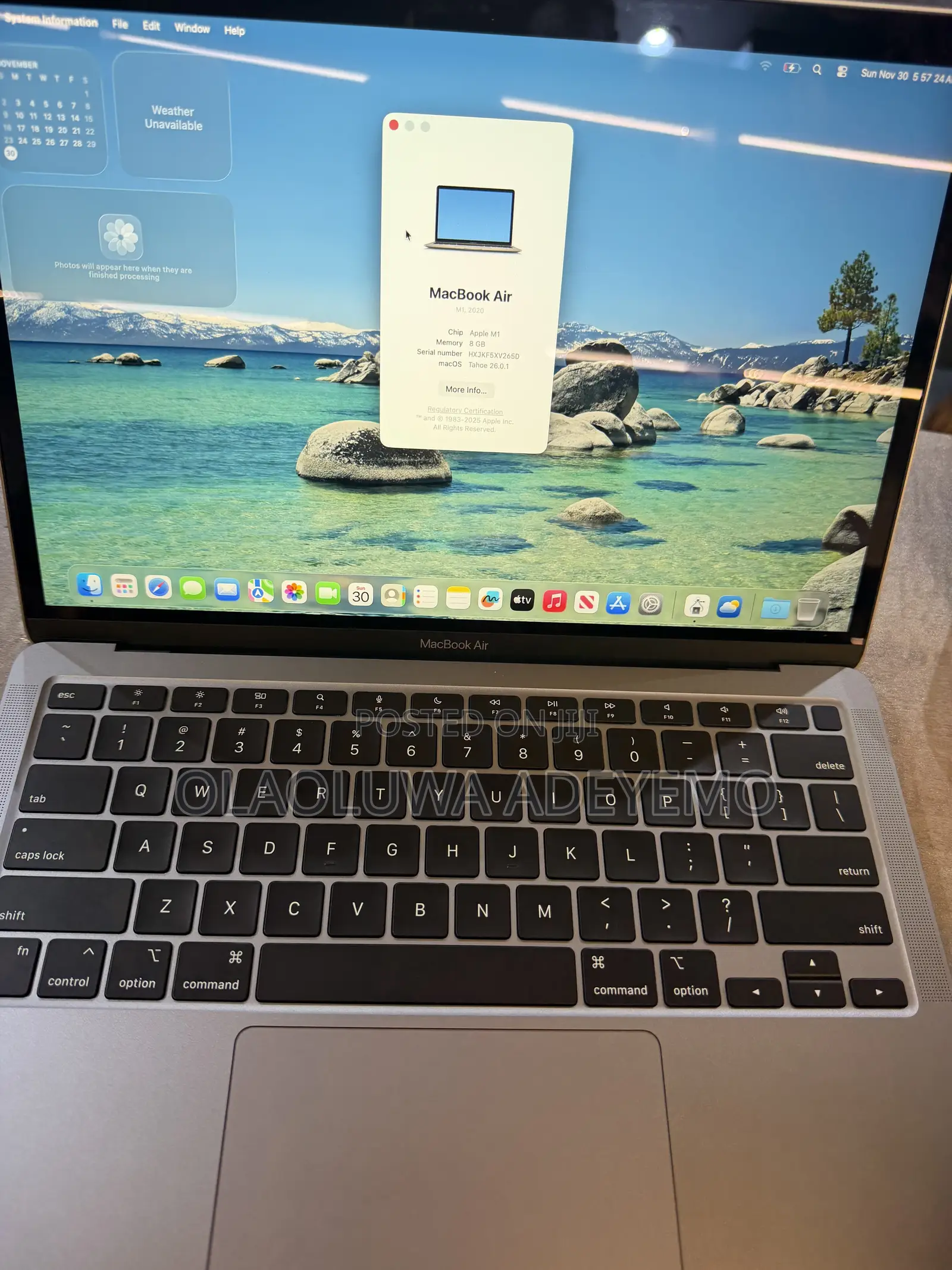 Laptop Apple MacBook Air 2020 M1 8GB Apple M1 SSD 128GB