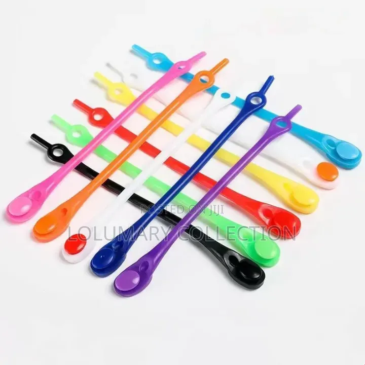12pcs No Tie Silicone Shoelaces Elastic Stretch Shoe Laces For All