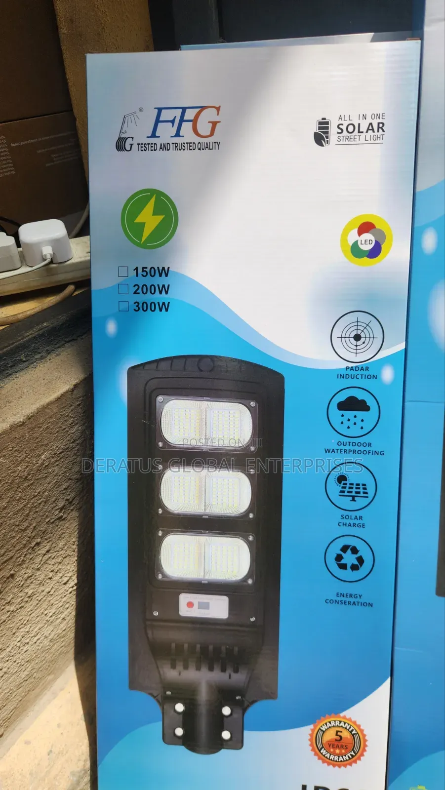 300w All in One Solar Street Light With Remote Control