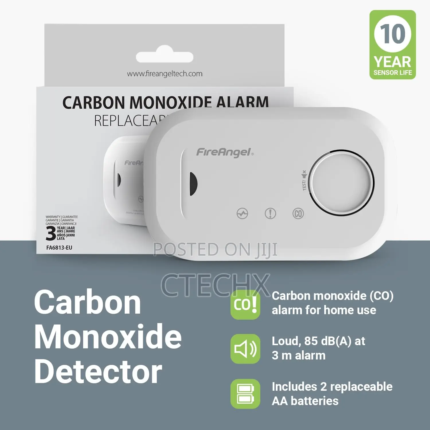Carbon Monoxide Alarm And Detector - Fa6813 10-year Sensor Life