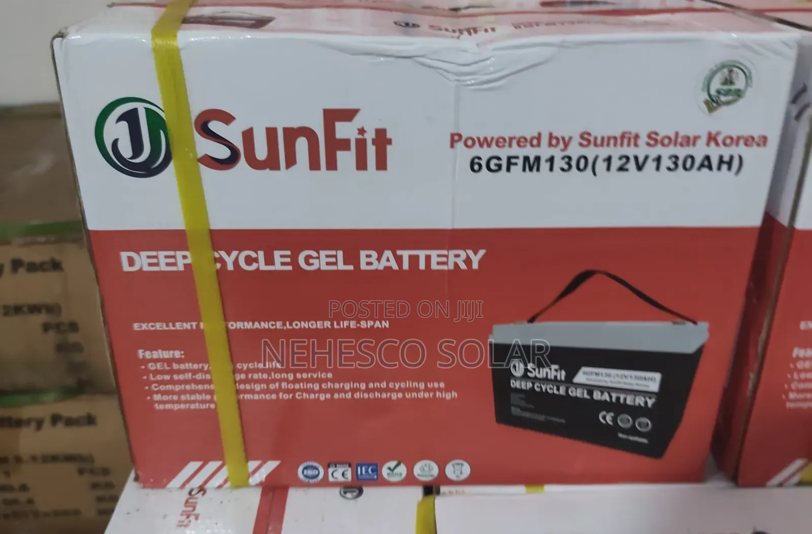 Premium Sunfit 12v 130ah Deep Cycle Battery for Solar Systems