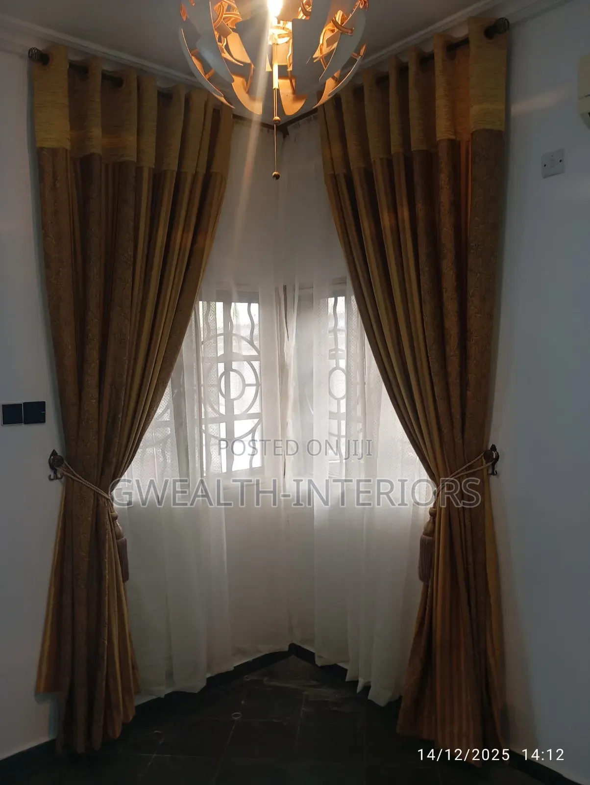 High Quality Turkish Curtains Brown
