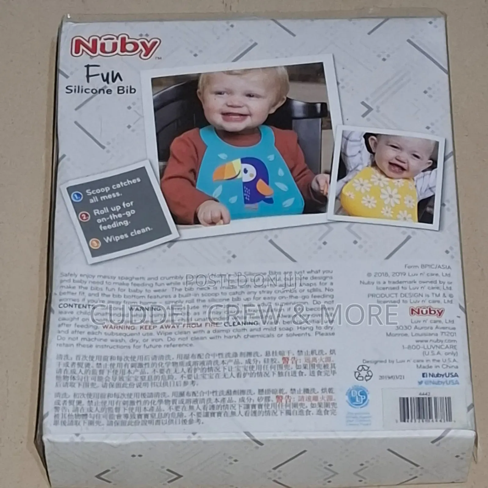 Nuby on-the-Go 3d Silicone Feeding Bib
