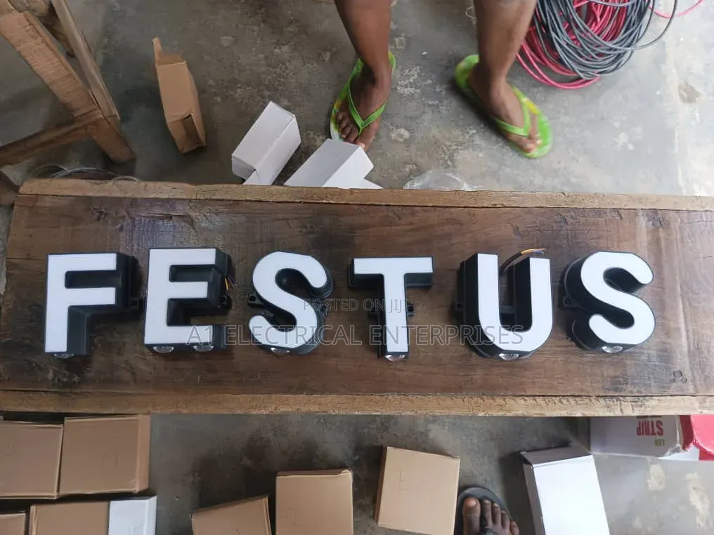 Write Your Business Name With Modern Alphabetical Lightings