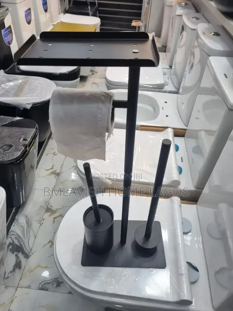 Stand Alone Tissue Holder With Brush Holder
