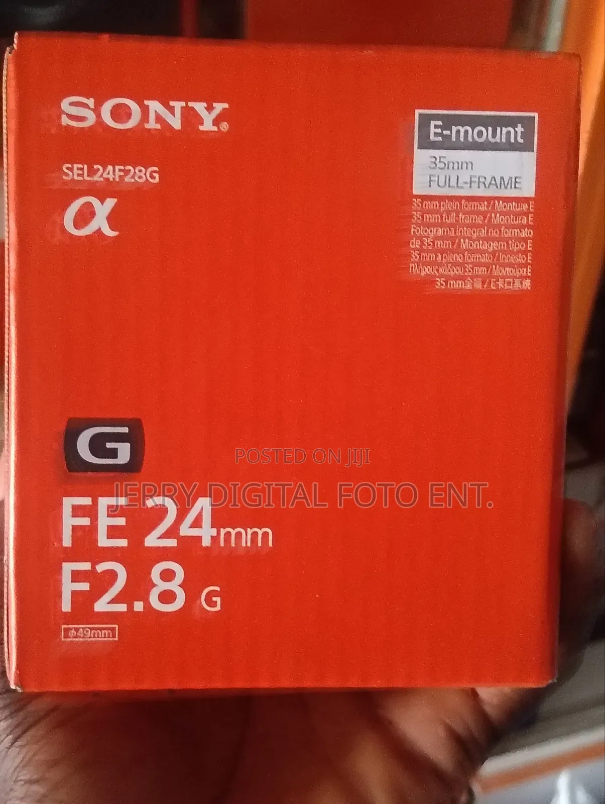 Sony Len Fe 24mm F2.8