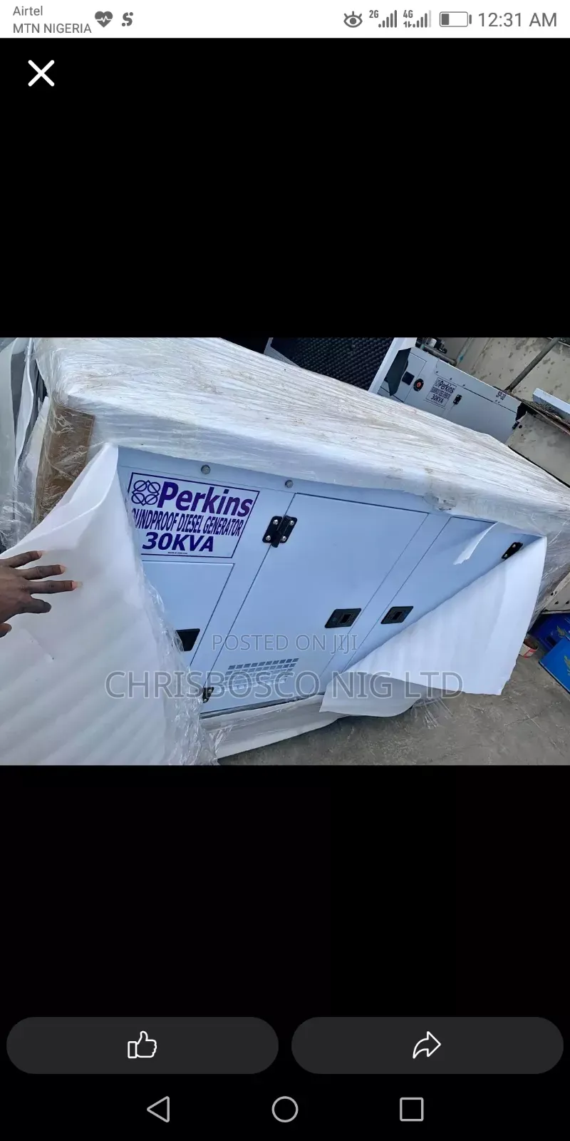 Brand New 30kva Perkins Soundproof Diesel Generator