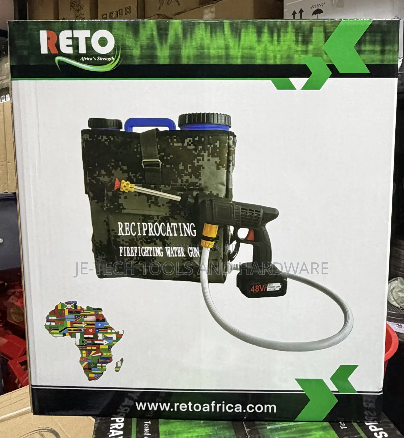 Reto-Branded 20-Liter Cordless Firefighting Water Gun